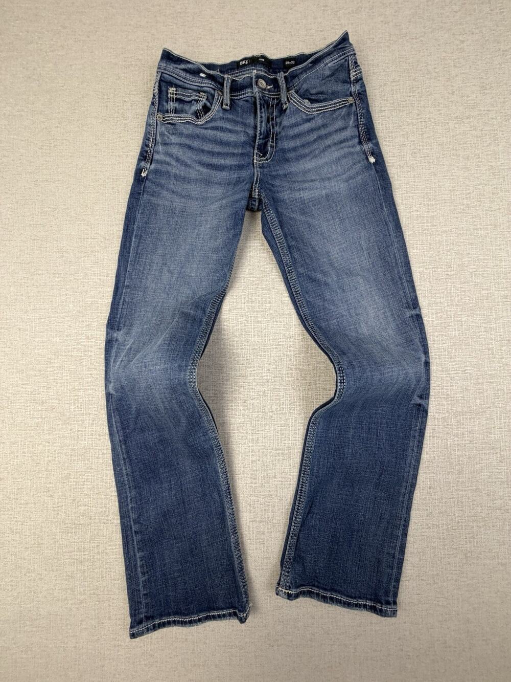 BKE Men’s Jeans 29x32 Bootcut Stretch Medium Wash Distressed Denim